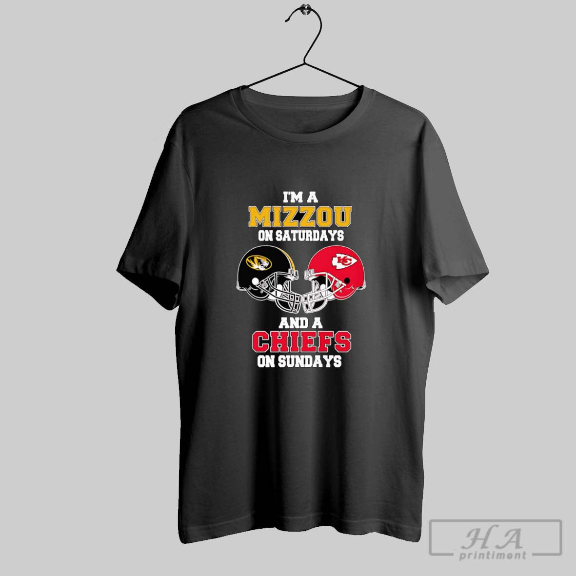 Official Im A Mizzou On Saturdays And Chiefs Sundays - Adult & Kids T-Shirts, Sweatshirts & Hoodies apparel design preview 1