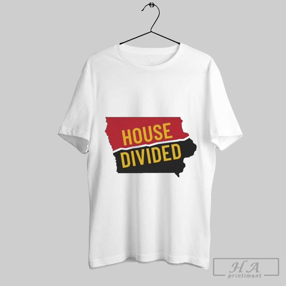 Official Iowa Hawkeyes State House Divided Rivalry - Adult & Kids T-Shirts, Sweatshirts & Hoodies apparel design preview 1