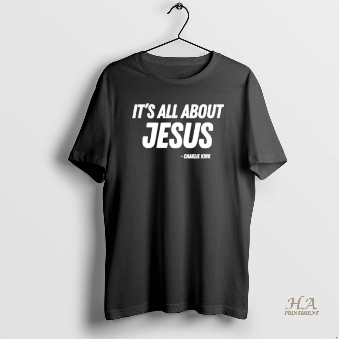 Official It All About Jesus Charlie Kirk - Adult & Kids T-Shirts, Sweatshirts & Hoodies apparel design preview 1