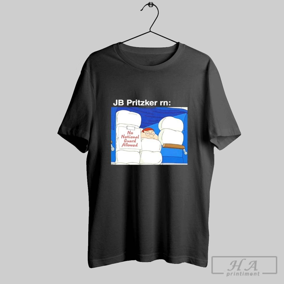 Official Jb Pritzker Fn No National Guard Allowed - Adult & Kids T-Shirts, Sweatshirts & Hoodies apparel design preview 1