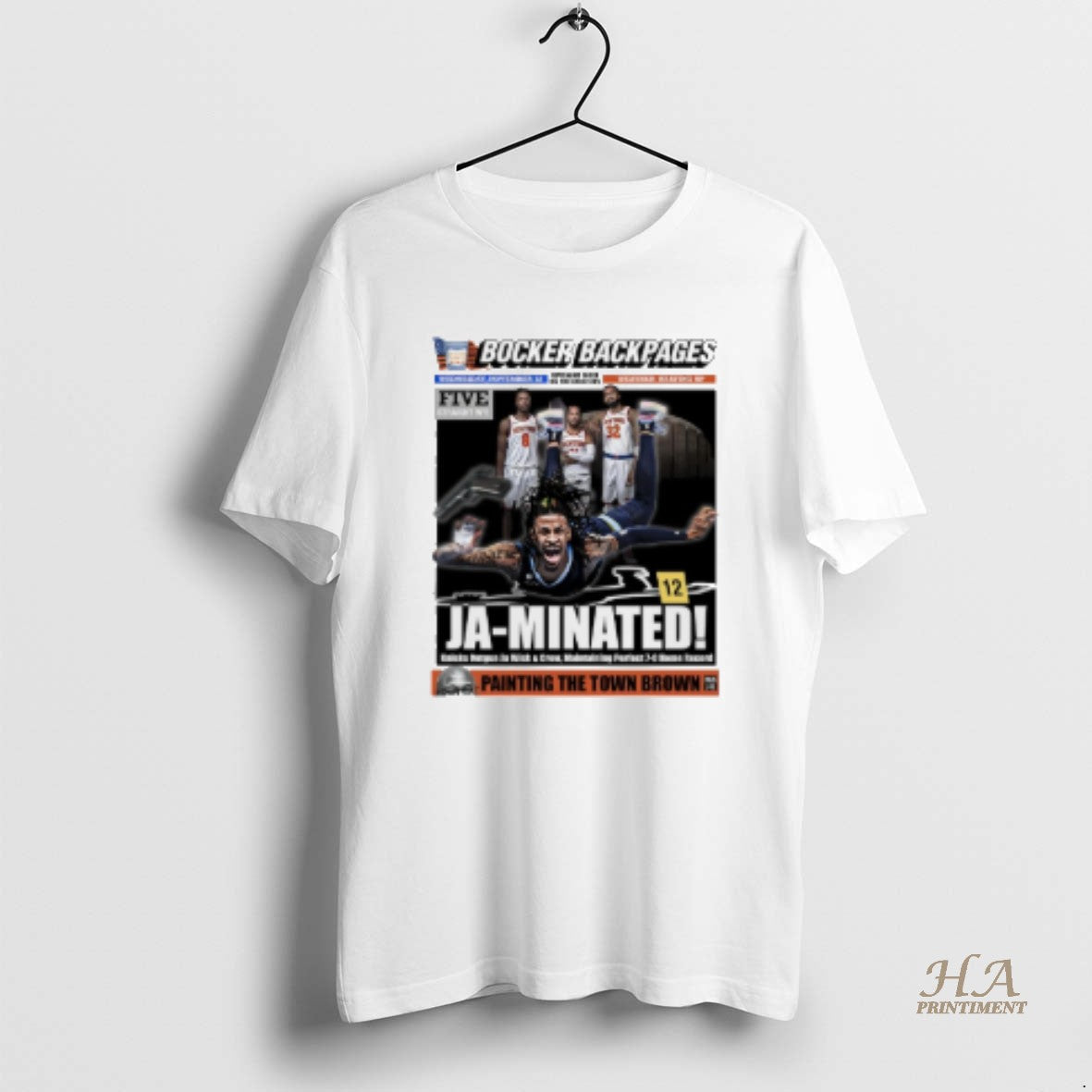 Official Ja Morant Minated Ny Knicks News - Adult & Kids T-Shirts, Sweatshirts & Hoodies apparel design preview 1