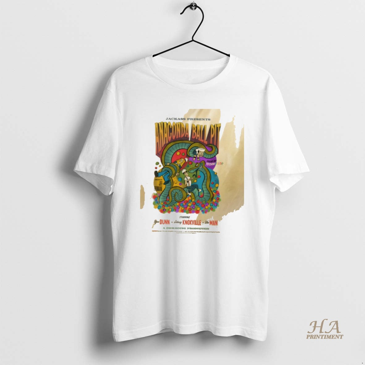 Official Jackass Presents Anaconda Ball Pit - Adult & Kids T-Shirts, Sweatshirts & Hoodies apparel design preview 1