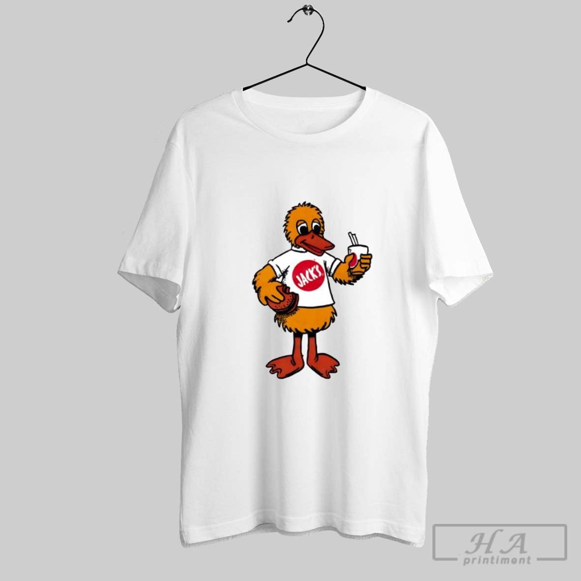 Official Jacks Foods System 1976 Vintage Duck Logo - Adult & Kids T-Shirts, Sweatshirts & Hoodies apparel design preview 1