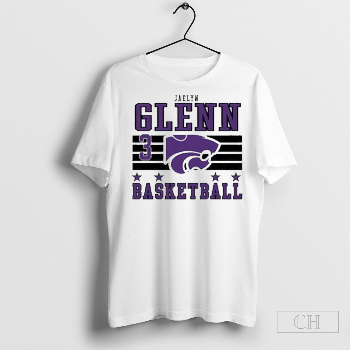 Official Jaelyn Glenn White K State Wildcats Nil - Adult & Kids T-Shirts, Sweatshirts & Hoodies apparel design preview 1
