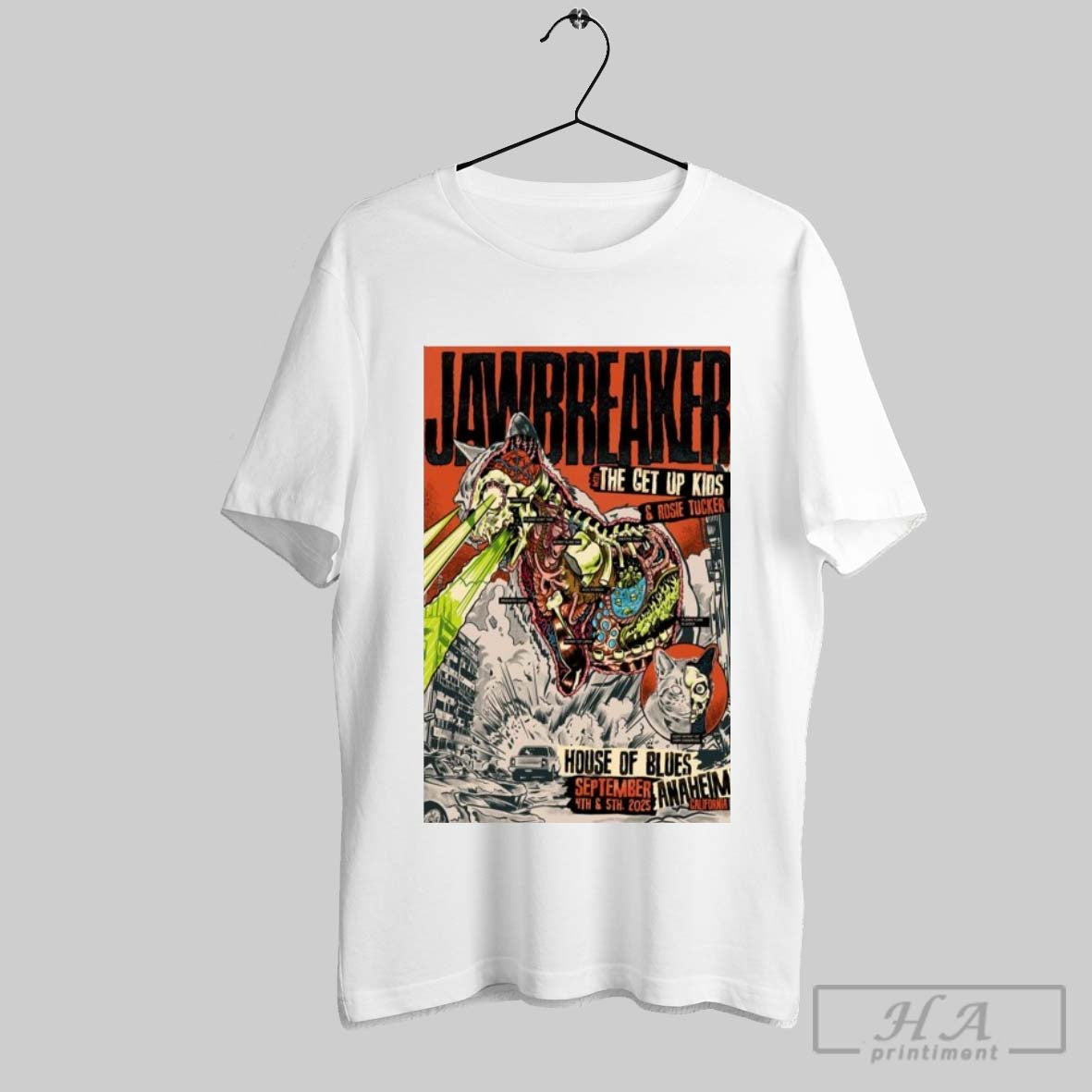 Official Jawbreaker The Get Up Kids House Of Blues - Adult & Kids T-Shirts, Sweatshirts & Hoodies apparel design preview 1