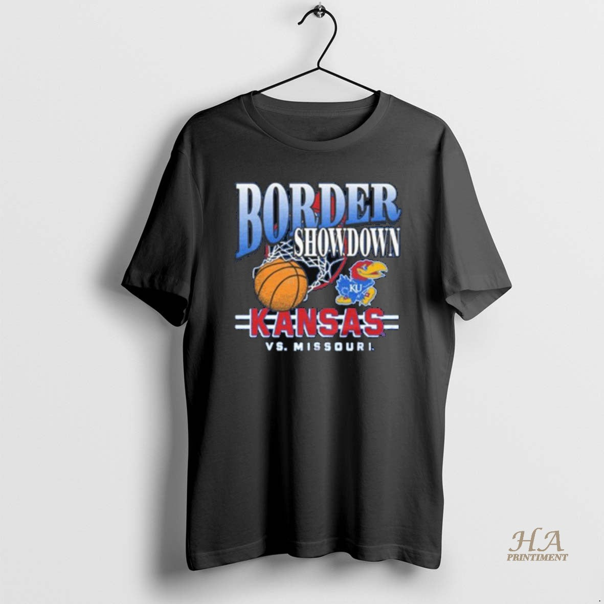 Official Jayhawks Vs Missouri Basketball Border - Adult & Kids T-Shirts, Sweatshirts & Hoodies apparel design preview 1