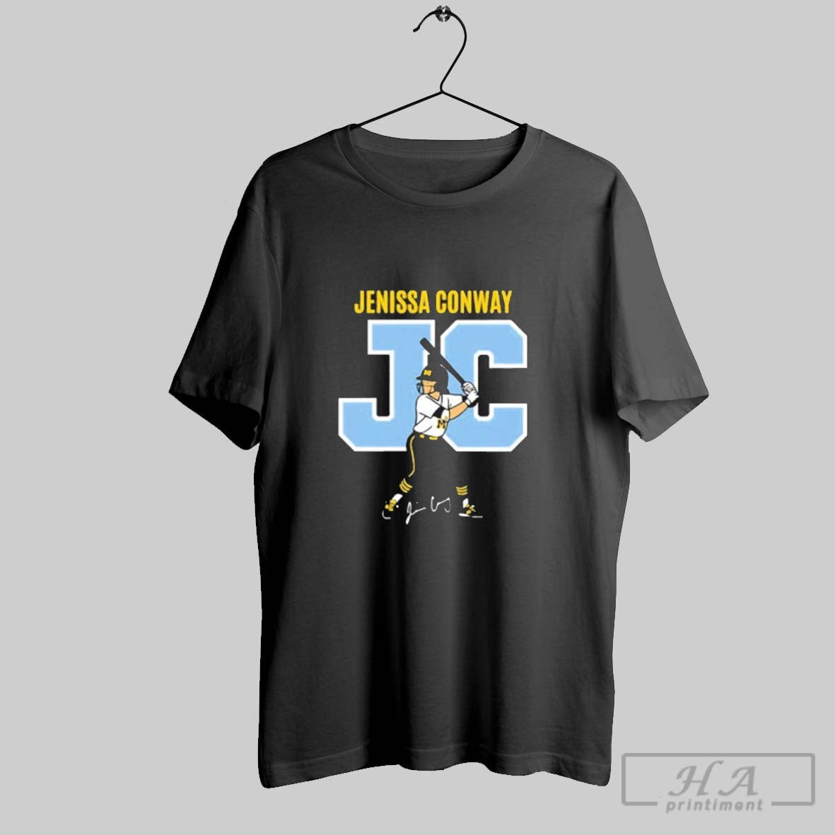 Official Jenissa Conway Michigan Wolverines Softball - Adult & Kids T-Shirts, Sweatshirts & Hoodies apparel design preview 1