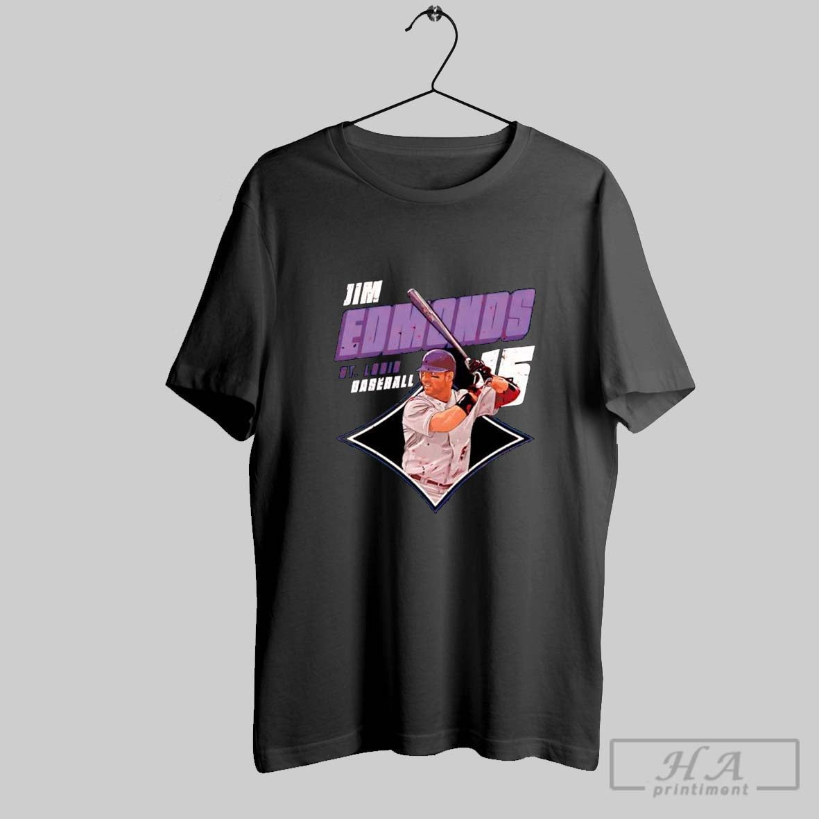 Official Jim Edmonds St Louis Diamond Number 15 - Adult & Kids T-Shirts, Sweatshirts & Hoodies apparel design preview 1