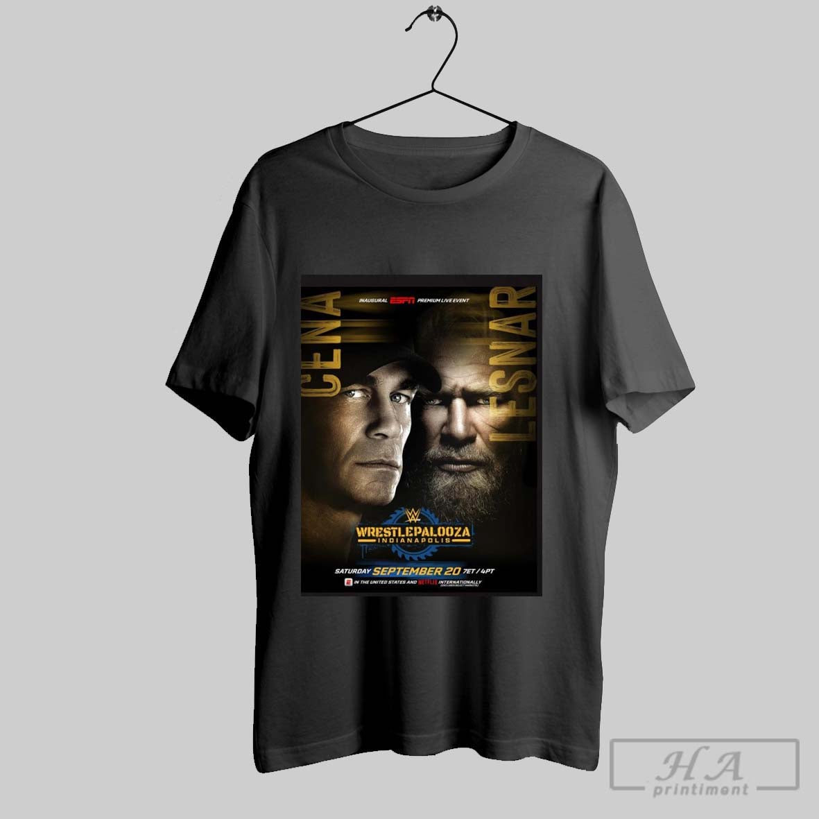 Official John Cena And Brock Lesnar Will Go To War - Adult & Kids T-Shirts, Sweatshirts & Hoodies apparel design preview 1