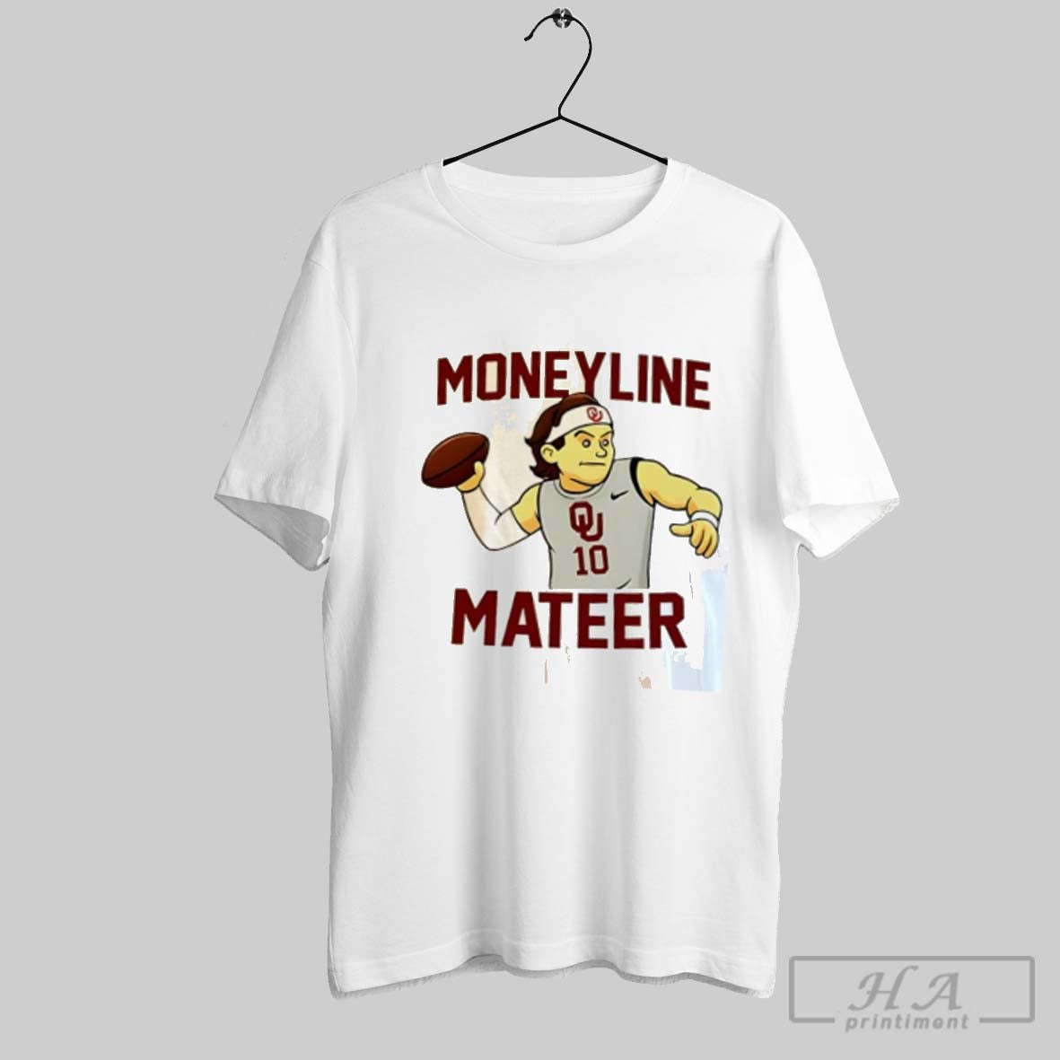 Official John Mateer Oklahoma Sooners Moneyline - Adult & Kids T-Shirts, Sweatshirts & Hoodies apparel design preview 1