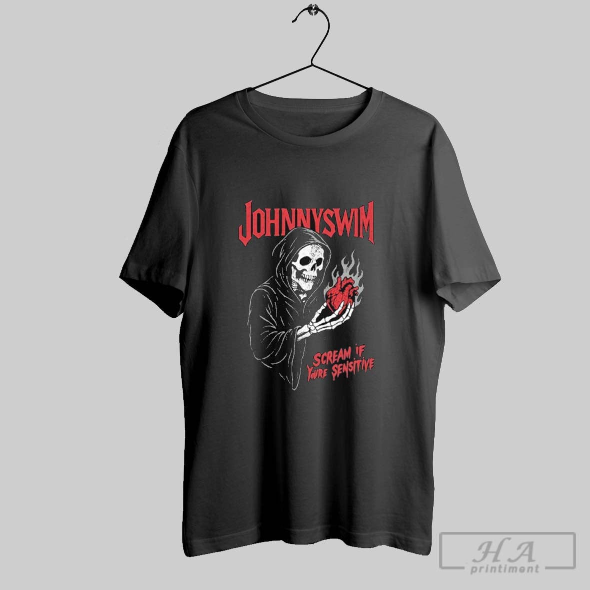 Official Johnnyswim Scream If Youre Sensitive Grim - Adult & Kids T-Shirts, Sweatshirts & Hoodies apparel design preview 1