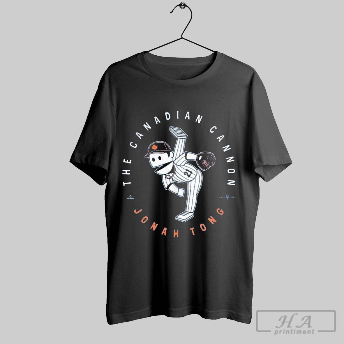 Official Jonah Tong The Canadian Cannon New York Mets - Adult & Kids T-Shirts, Sweatshirts & Hoodies apparel design preview 1