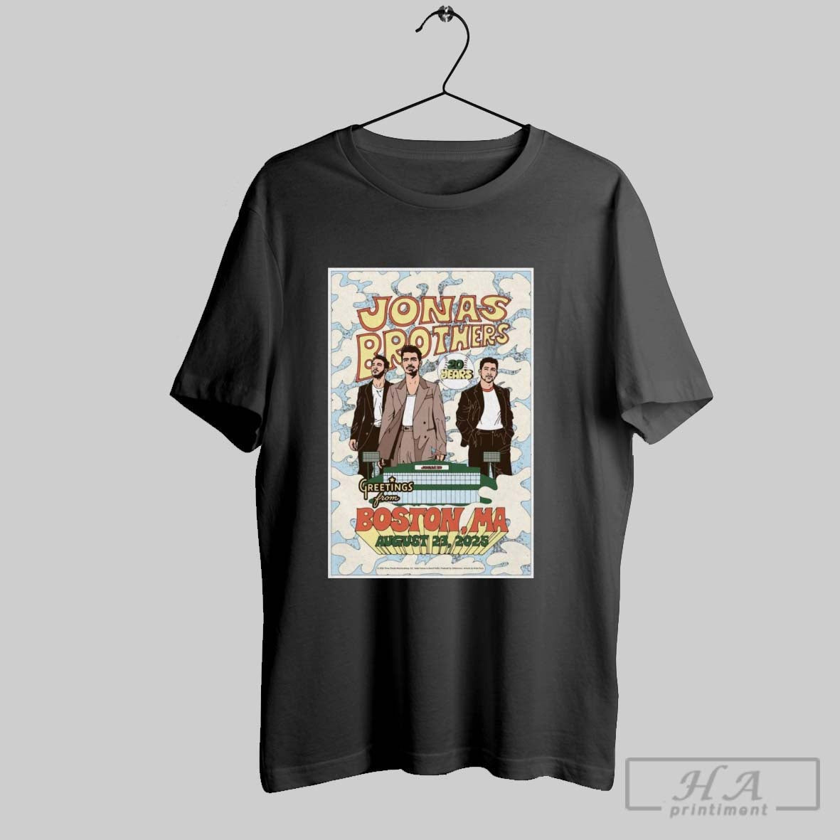 Official Jonas Brothers August 23 2025 Fenway Park In - Adult & Kids T-Shirts, Sweatshirts & Hoodies apparel design preview 1
