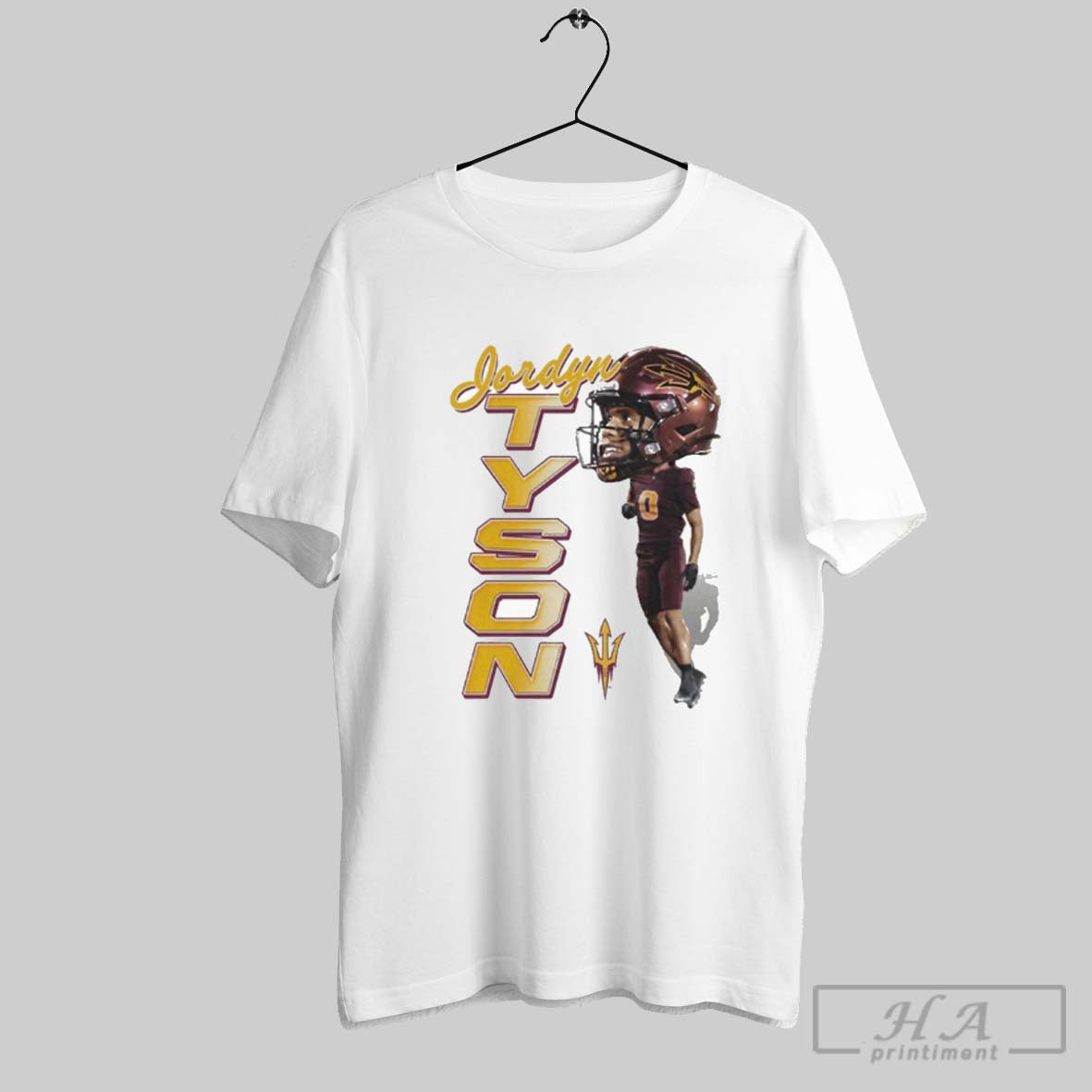 Official Jordyn Tyson Big Head Arizona State Sun - Adult & Kids T-Shirts, Sweatshirts & Hoodies apparel design preview 1