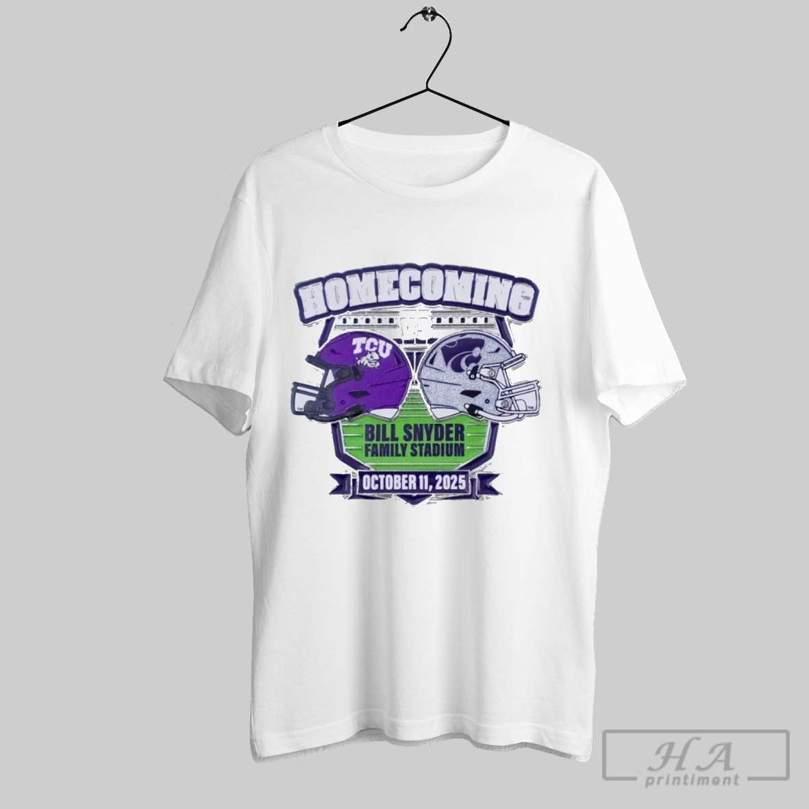 Official K State Wildcats Vs Tcu Horned Frogs 2025 - Adult & Kids T-Shirts, Sweatshirts & Hoodies apparel design preview 1