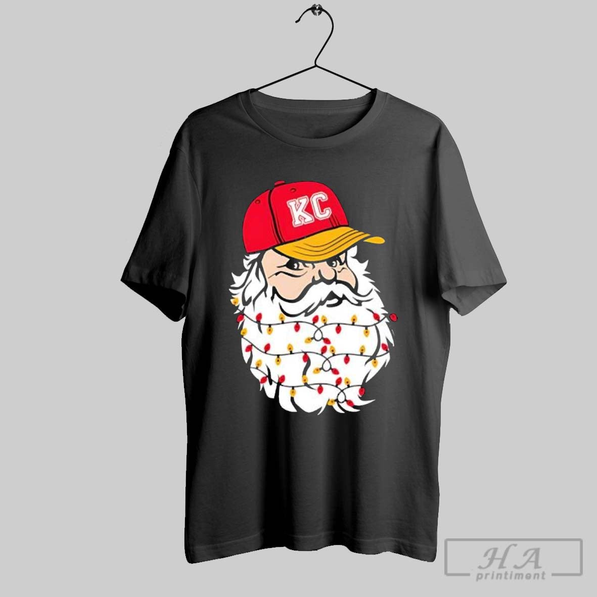 Official Kansas City Chiefs Kc Santa - Adult & Kids T-Shirts, Sweatshirts & Hoodies apparel design preview 1