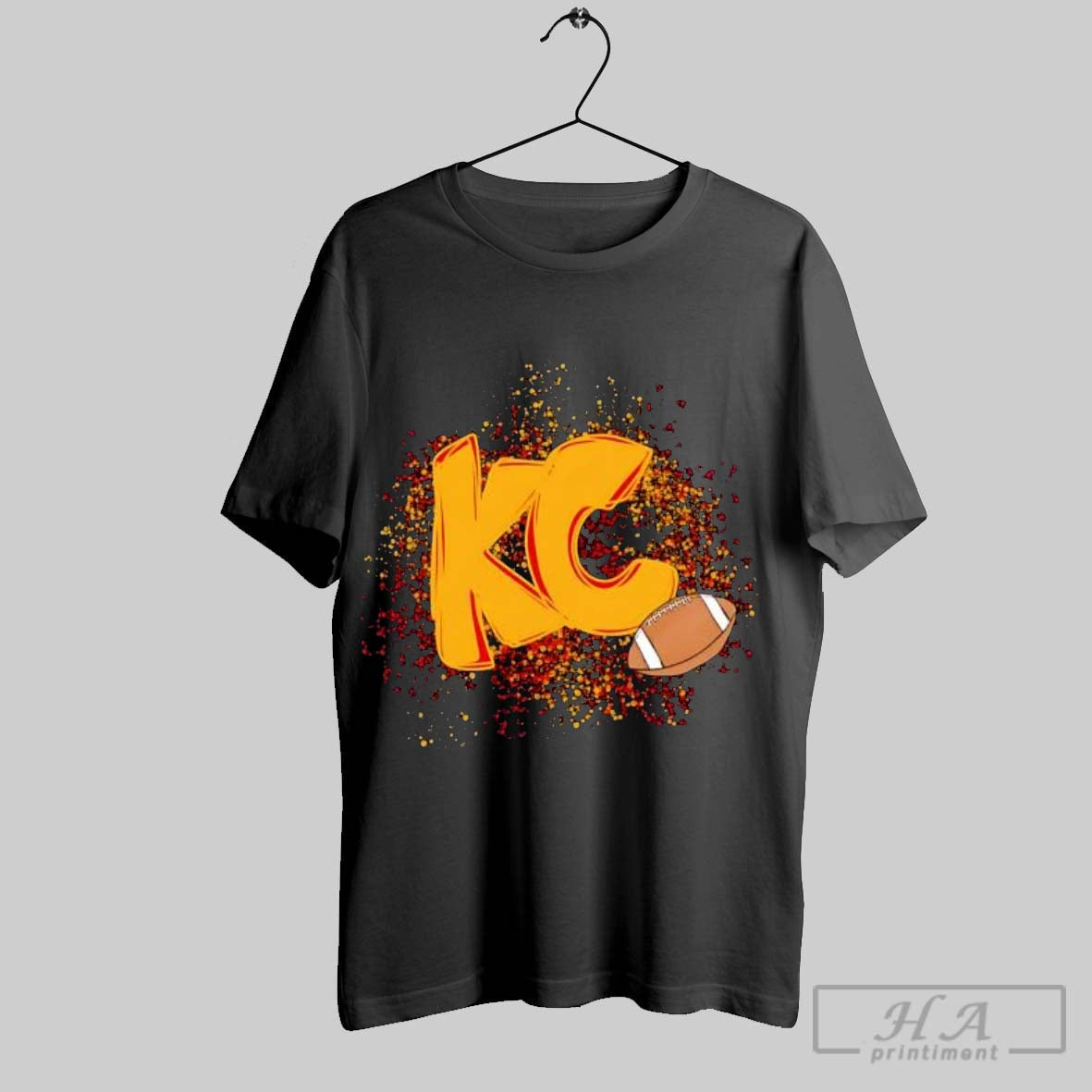 Official Kansas City Chiefs Kc Splatter - Adult & Kids T-Shirts, Sweatshirts & Hoodies apparel design preview 1