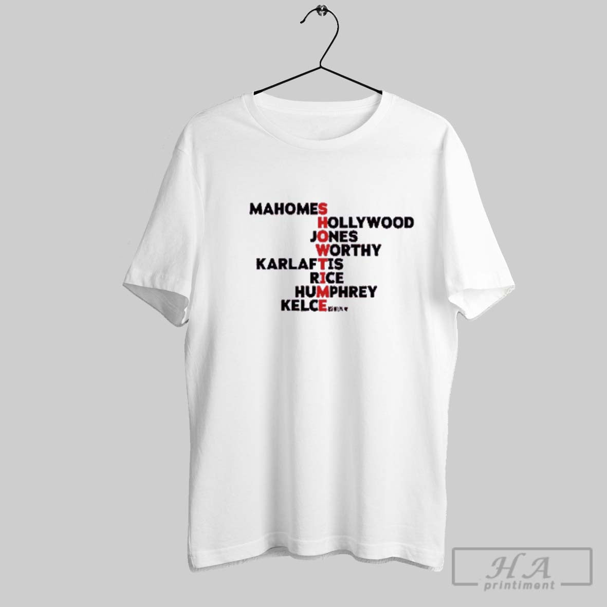 Official Kansas City Chiefs Showtime Names - Adult & Kids T-Shirts, Sweatshirts & Hoodies apparel design preview 1