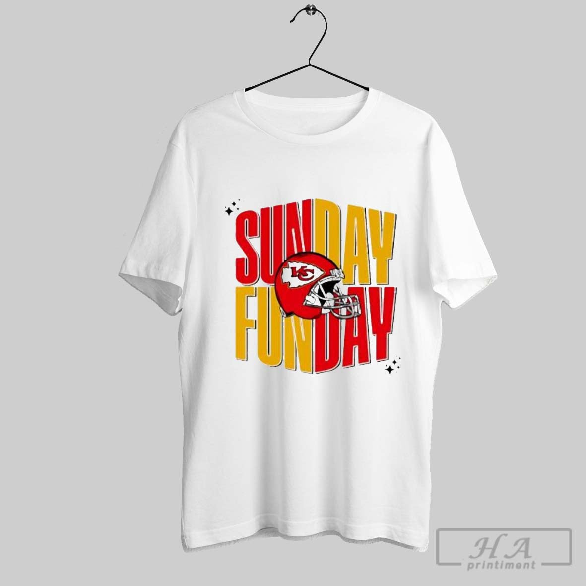 Official Kansas City Chiefs Sunday Fun Day Helmet - Adult & Kids T-Shirts, Sweatshirts & Hoodies apparel design preview 1