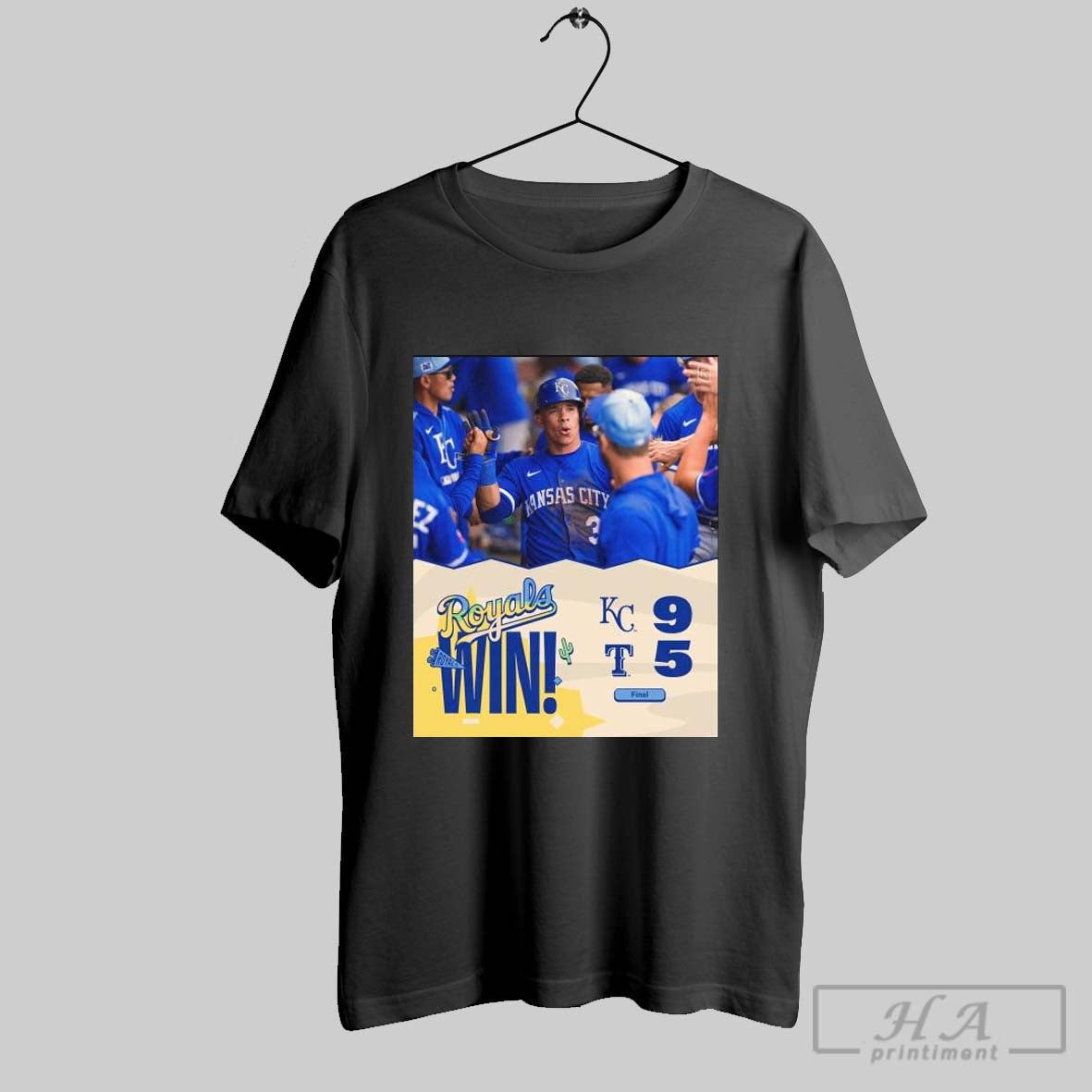 Official Kansas City Royals Baseball Mlb Win 9 5 - Adult & Kids T-Shirts, Sweatshirts & Hoodies apparel design preview 1