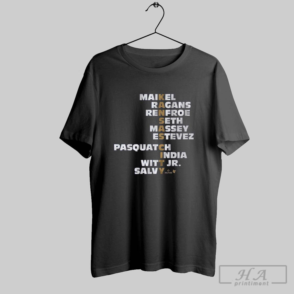 Official Kansas City Royals Names 2025 Maikel Ragans - Adult & Kids T-Shirts, Sweatshirts & Hoodies apparel design preview 1