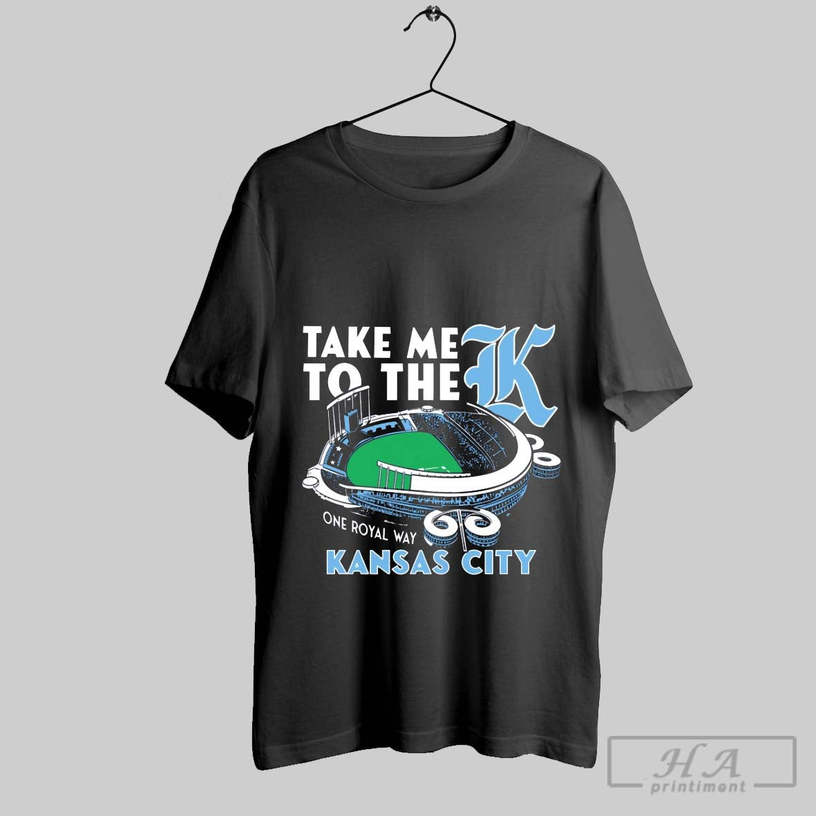 Official Kansas City Royals Take Me To The K One - Adult & Kids T-Shirts, Sweatshirts & Hoodies apparel design preview 1