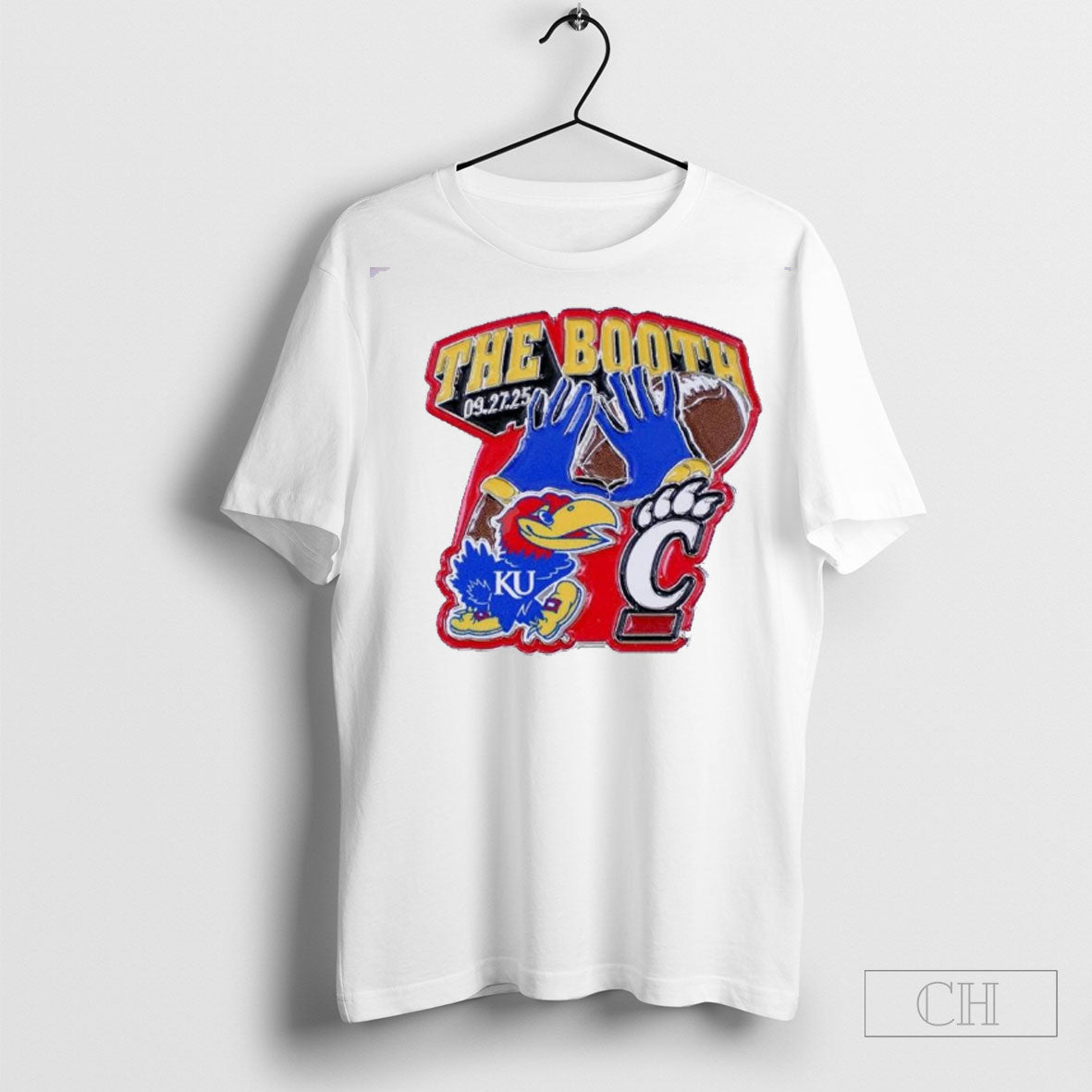 Official Kansas Jayhawks Vs Cincinnati Bearcats 2025 - Adult & Kids T-Shirts, Sweatshirts & Hoodies apparel design preview 1