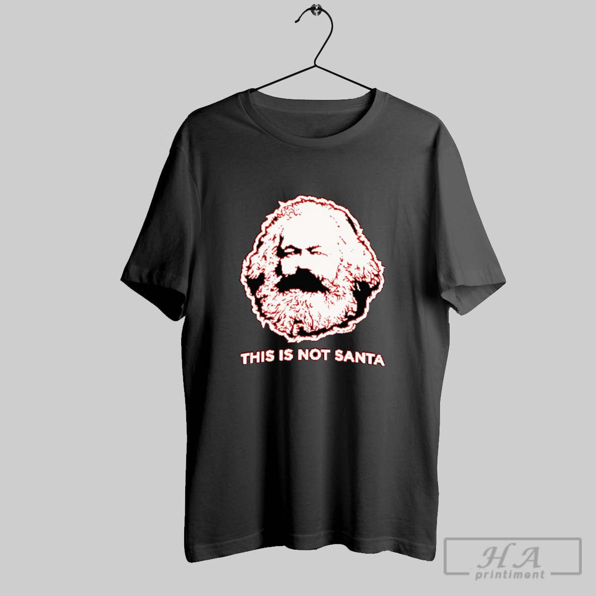 Official Karl Marx This Is Not Santa - Adult & Kids T-Shirts, Sweatshirts & Hoodies apparel design preview 1