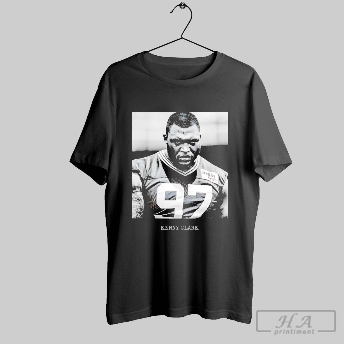 Official Kenny Clark Legend Portrait Packers - Adult & Kids T-Shirts, Sweatshirts & Hoodies apparel design preview 1