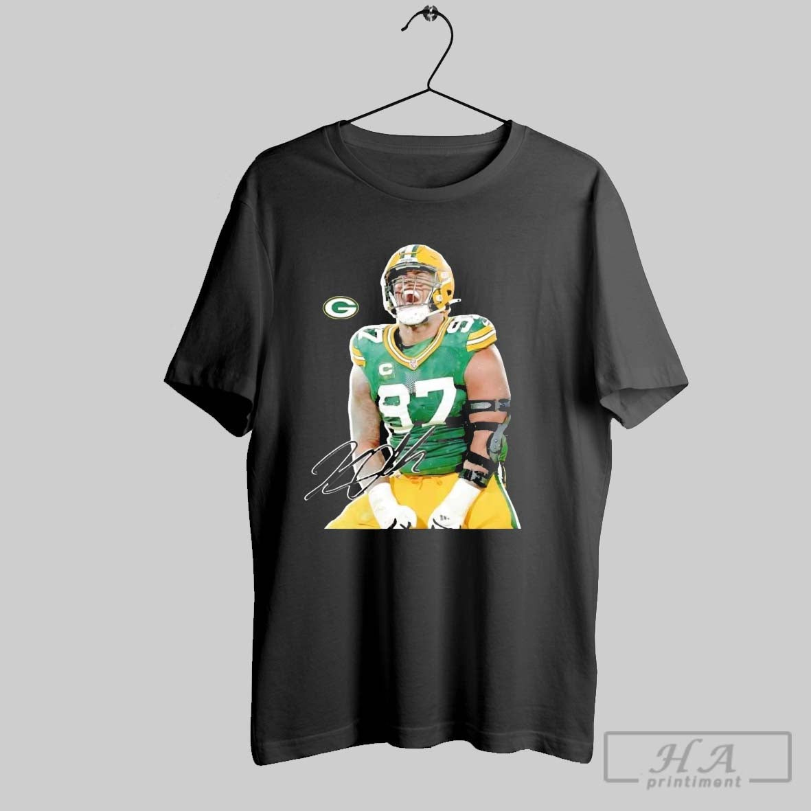 Official Kenny Clark Shout Celebration Signature - Adult & Kids T-Shirts, Sweatshirts & Hoodies apparel design preview 1