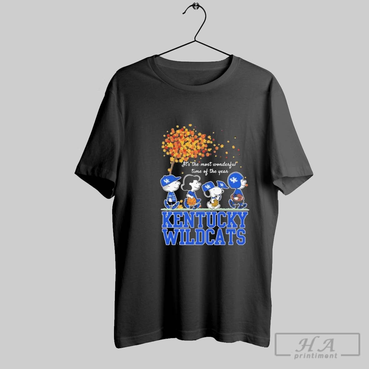 Official Kentucky Wildcats And Peanuts Characters Its - Adult & Kids T-Shirts, Sweatshirts & Hoodies apparel design preview 1