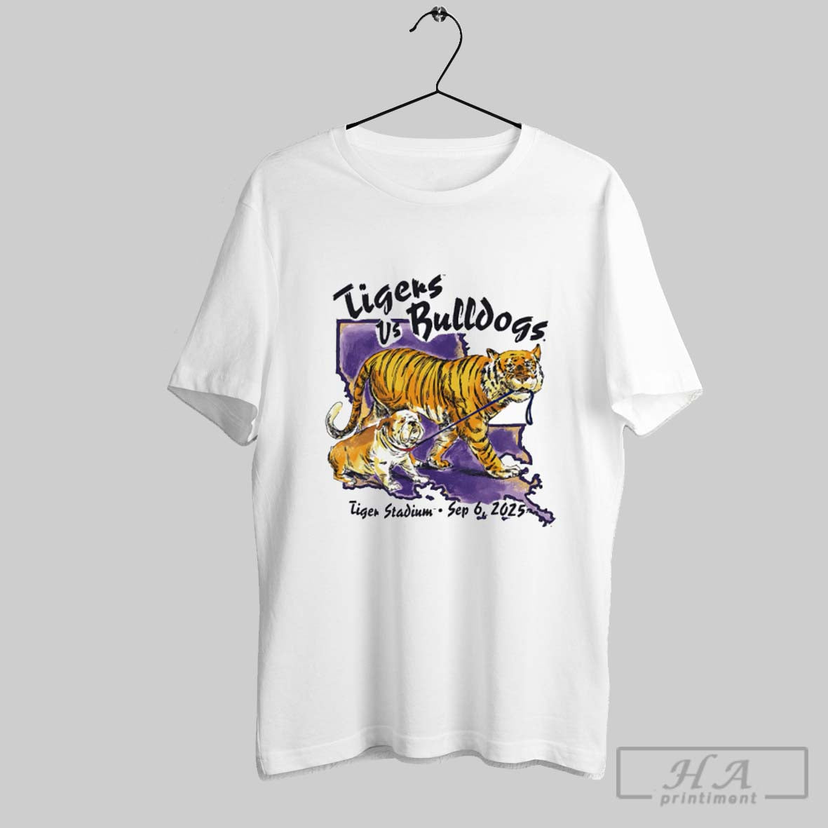 Official Lsu Vs La Tech Game Day 2025 - Adult & Kids T-Shirts, Sweatshirts & Hoodies apparel design preview 1