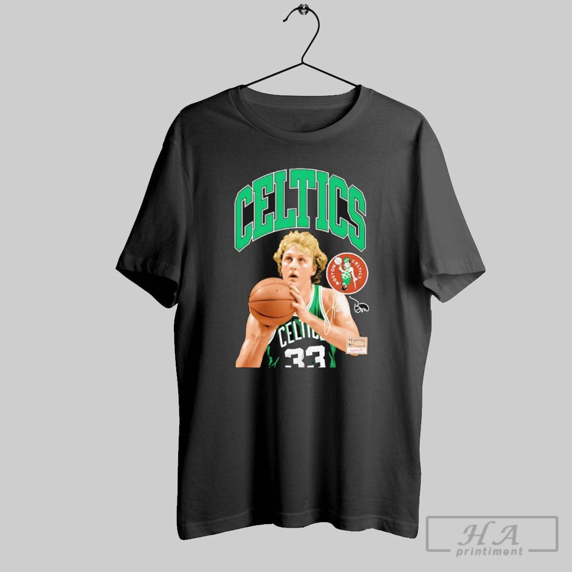 Official Larry Bird Boston Celtics Mitchell Ness - Adult & Kids T-Shirts, Sweatshirts & Hoodies apparel design preview 1