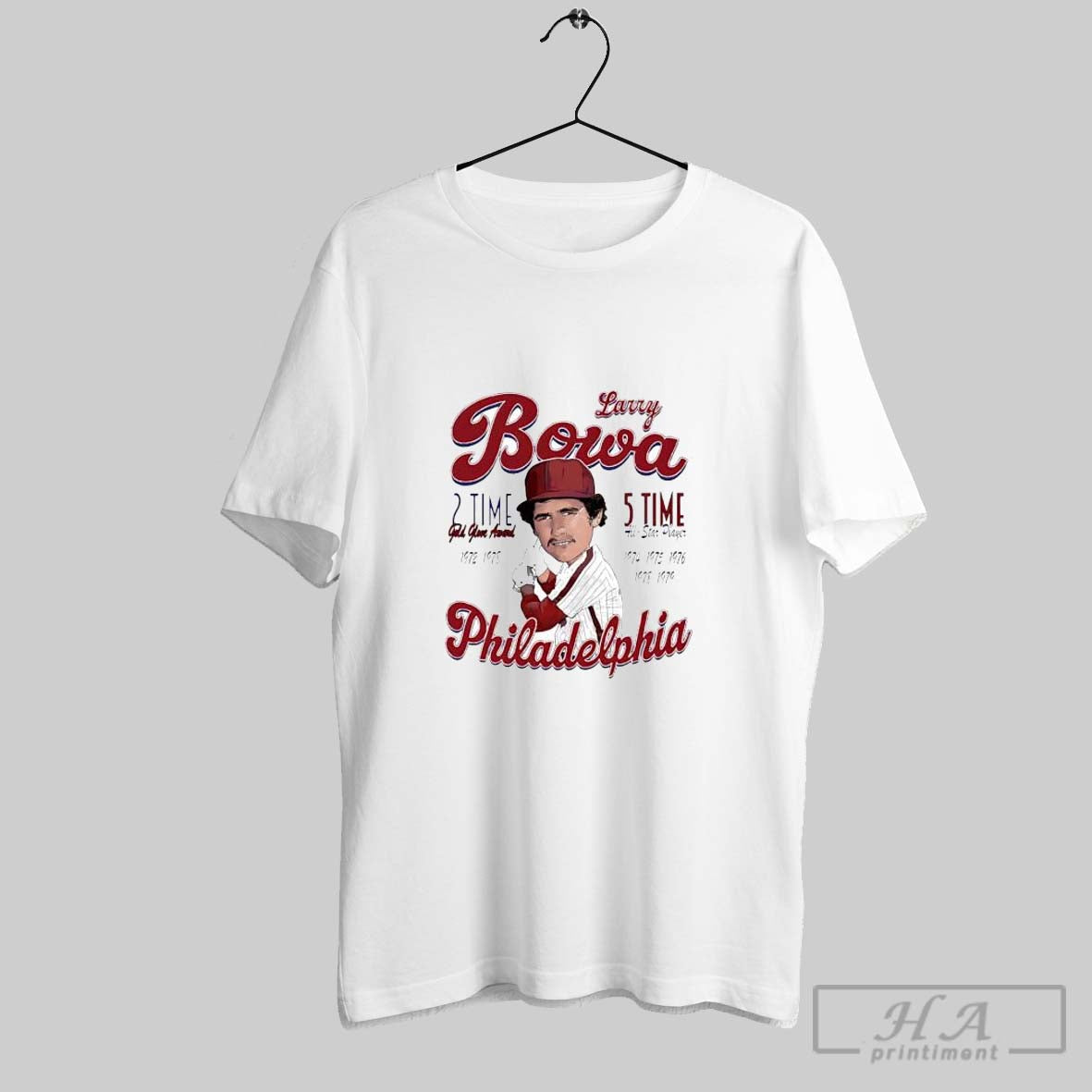 Official Larry Bowa Philadelphia Comic 5 Time All - Adult & Kids T-Shirts, Sweatshirts & Hoodies apparel design preview 1