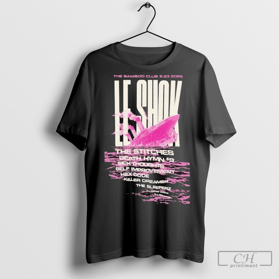 Official Le Shok The Bamboo Club Aug 23 2025 - Adult & Kids T-Shirts, Sweatshirts & Hoodies apparel design preview 1