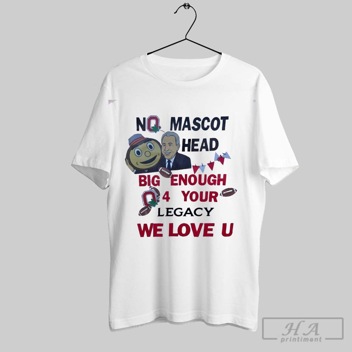 Official Lee Corso No Mascot Head Big Enough For Your - Adult & Kids T-Shirts, Sweatshirts & Hoodies apparel design preview 1