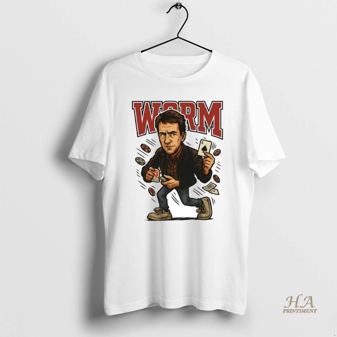 Official Lester Worm Murphy Rounders Caricature - Adult & Kids T-Shirts, Sweatshirts & Hoodies apparel design preview 1