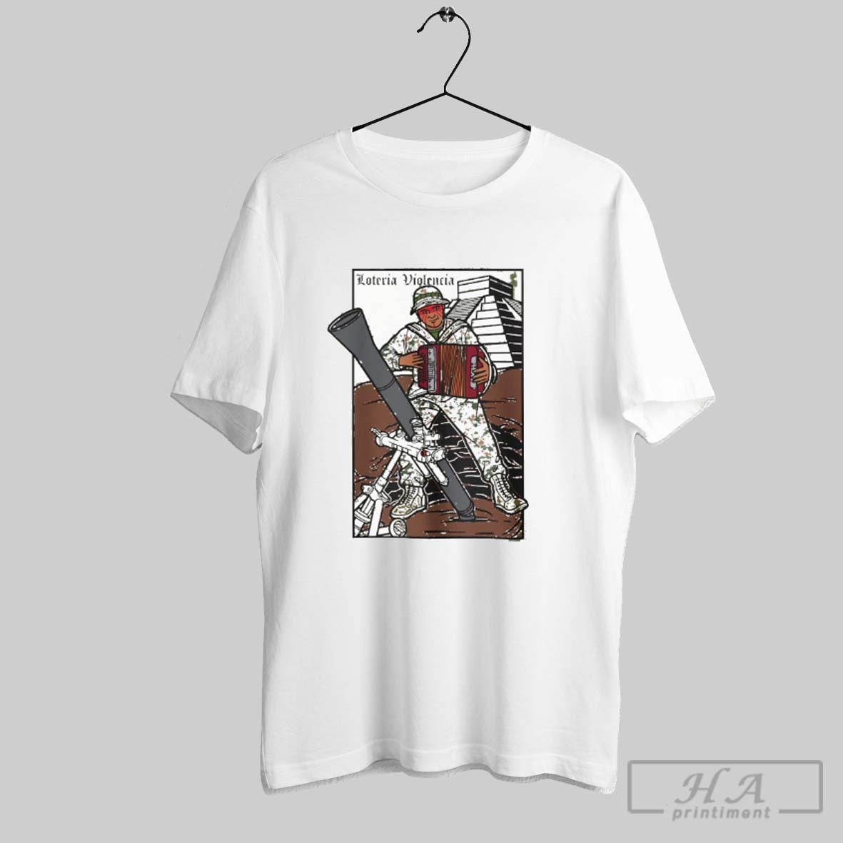 Official Loteria Violencia Grupo Mortero - Adult & Kids T-Shirts, Sweatshirts & Hoodies apparel design preview 1