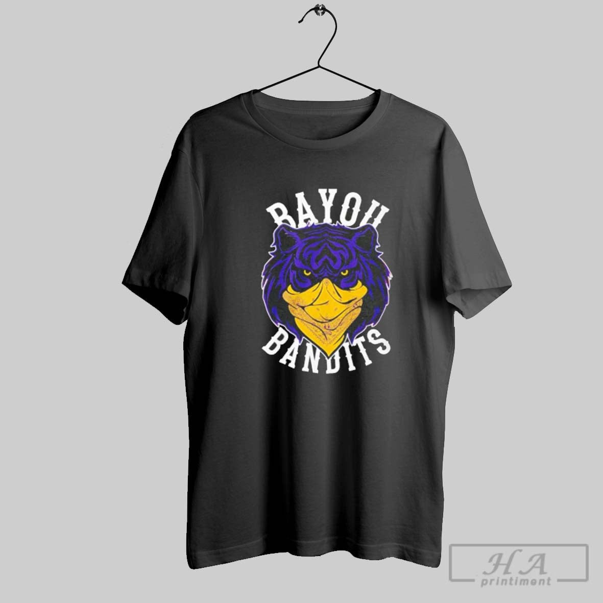 Official Lsu Bayou Bandits Mascot - Adult & Kids T-Shirts, Sweatshirts & Hoodies apparel design preview 1