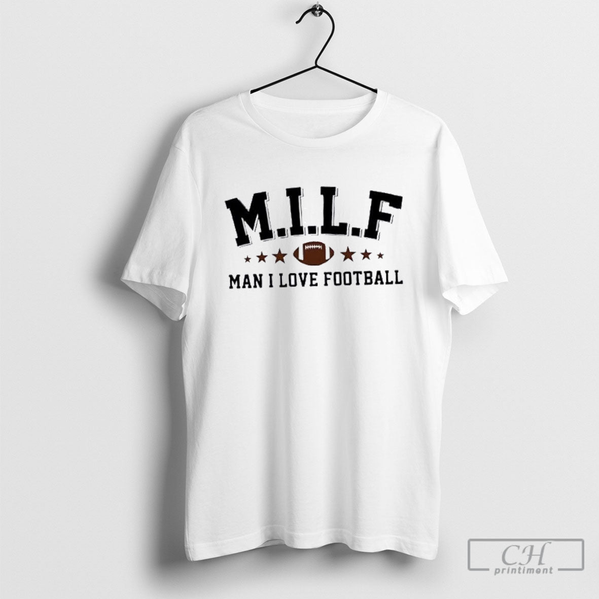 Official Milf Man I Love Football - Adult & Kids T-Shirts, Sweatshirts & Hoodies apparel design preview 1
