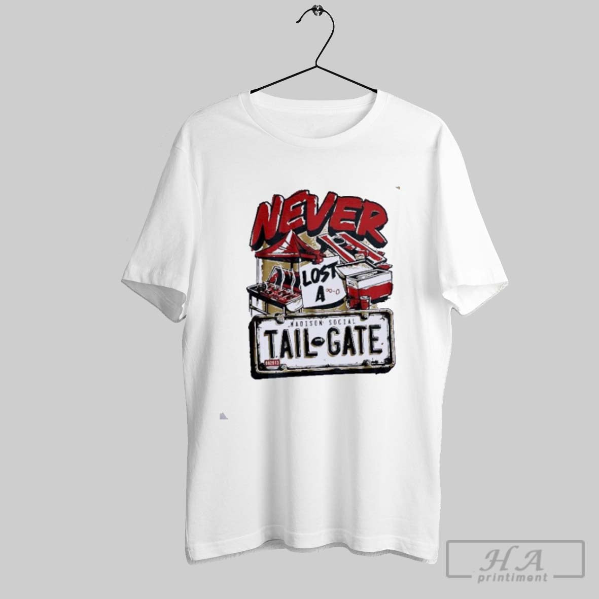 Official Madison Social Never Lost A Tailgate - Adult & Kids T-Shirts, Sweatshirts & Hoodies apparel design preview 1