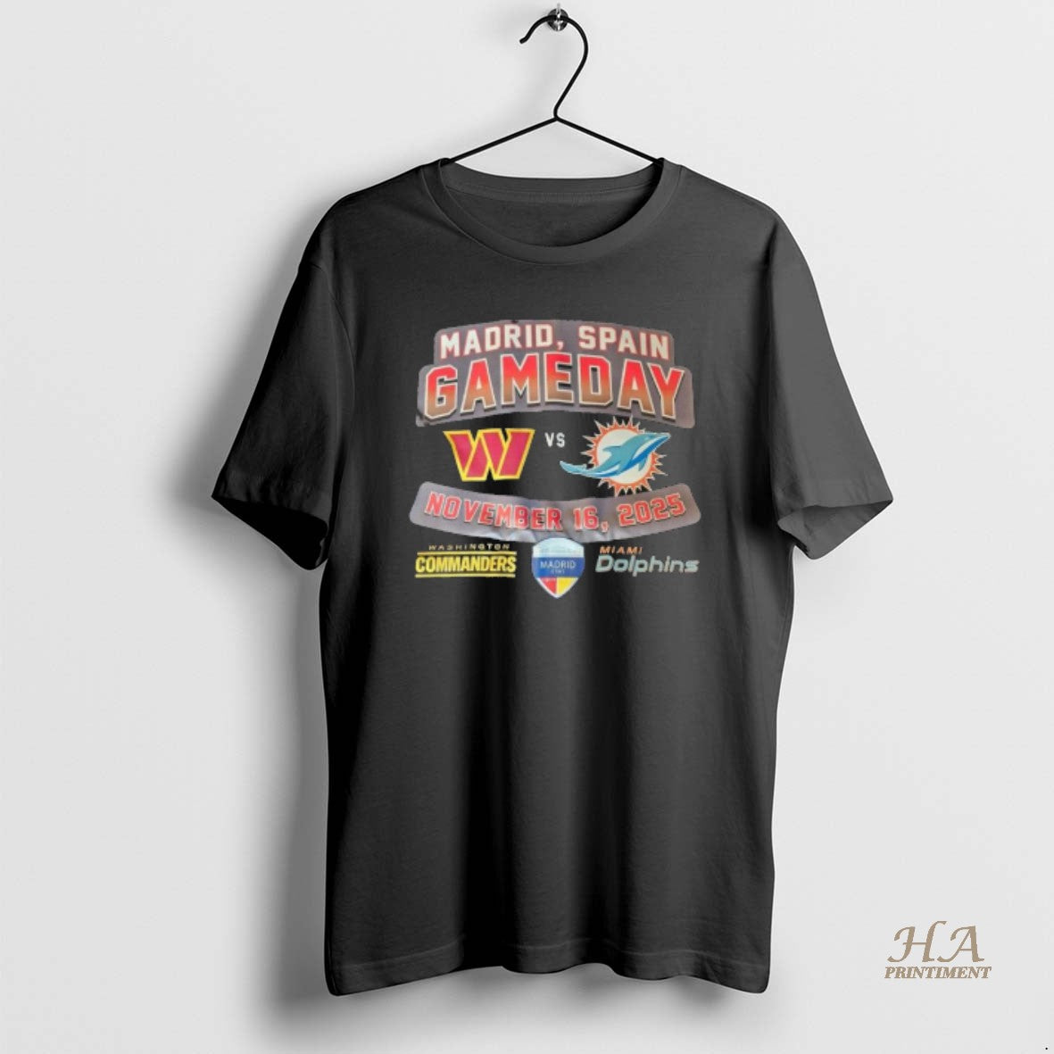 Official Madrid Spain Gameday 2025 Washington - Adult & Kids T-Shirts, Sweatshirts & Hoodies apparel design preview 1