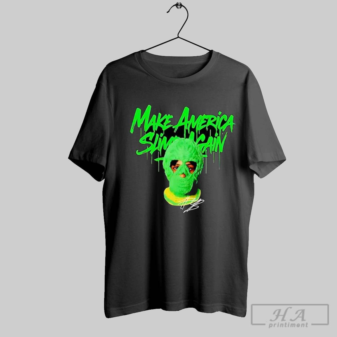 Official Make America Slime Again Rapper Mask - Adult & Kids T-Shirts, Sweatshirts & Hoodies apparel design preview 1