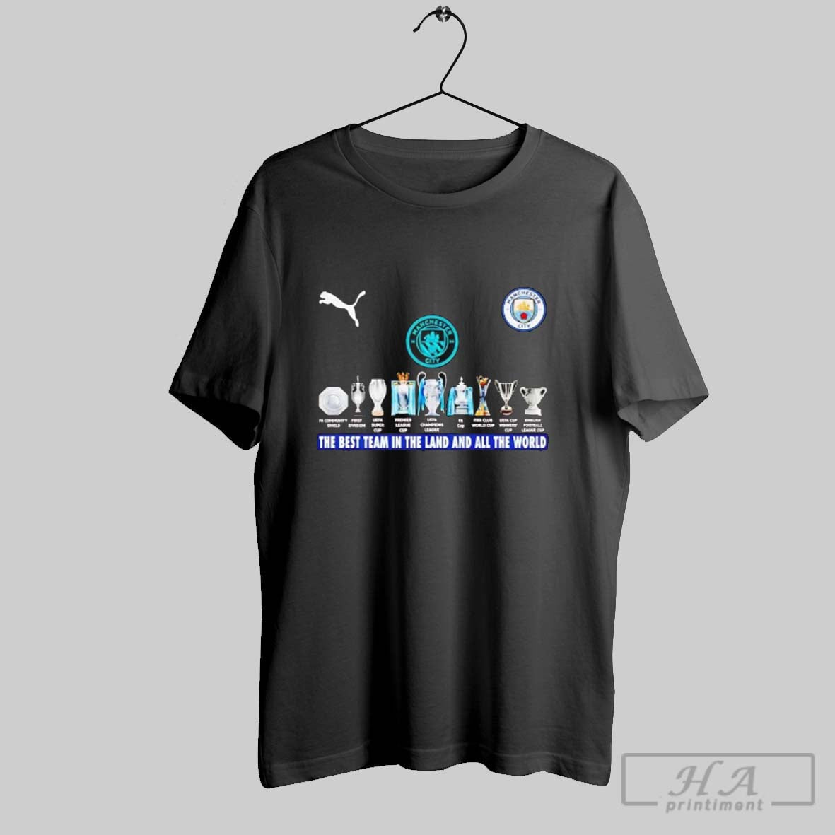 Official Manchester City The Best Team In Land And - Adult & Kids T-Shirts, Sweatshirts & Hoodies apparel design preview 1