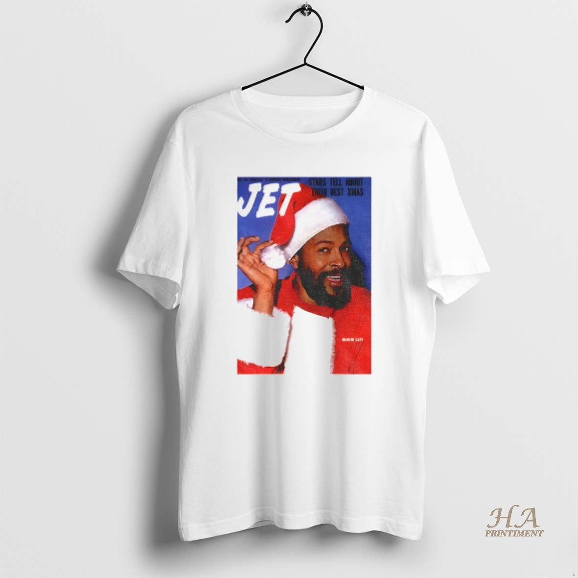Official Marvin Gaye Black Santa Christmas Jet - Adult & Kids T-Shirts, Sweatshirts & Hoodies apparel design preview 1