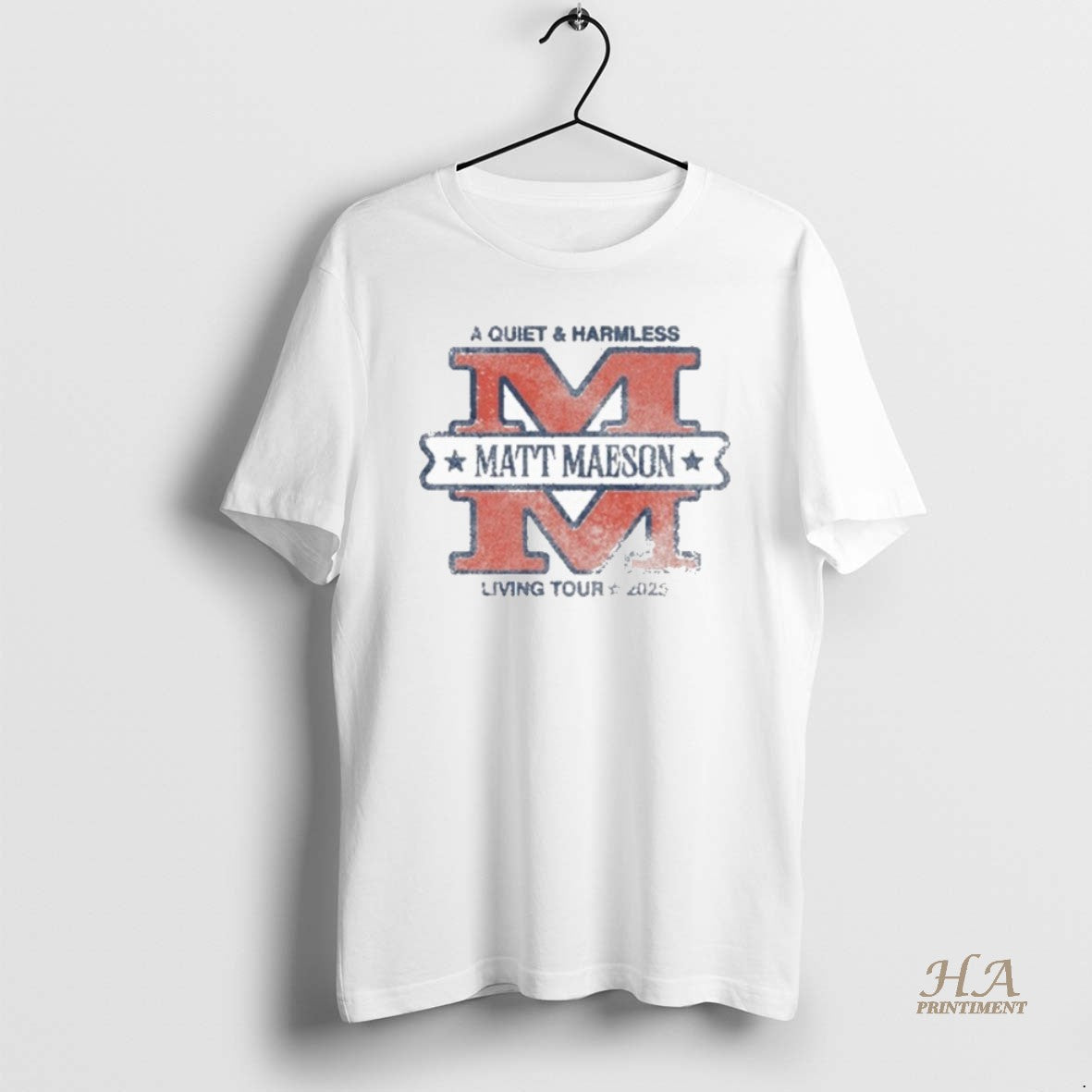 Official Matt Maeson Collegiate Mm Living Tour 2025 - Adult & Kids T-Shirts, Sweatshirts & Hoodies apparel design preview 1
