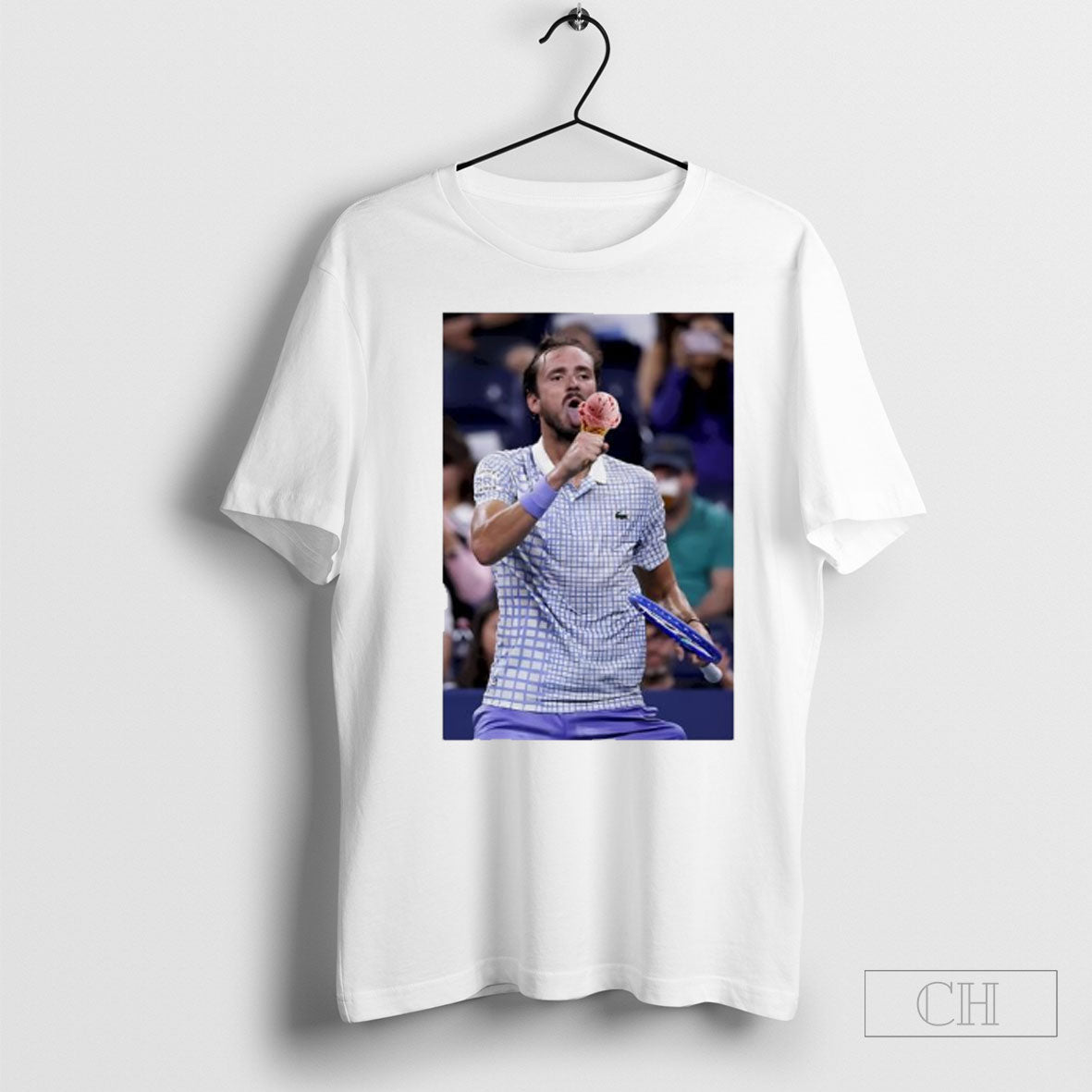 Official Medvedev Lick Icecream On Field Us Open - Adult & Kids T-Shirts, Sweatshirts & Hoodies apparel design preview 1