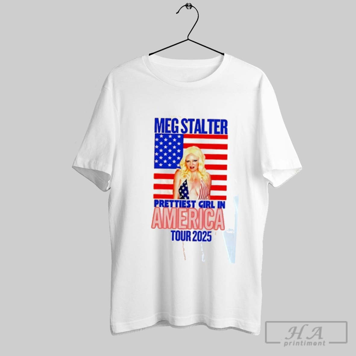 Official Meg Stalter Prettiest Girl In America Tour - Adult & Kids T-Shirts, Sweatshirts & Hoodies apparel design preview 1
