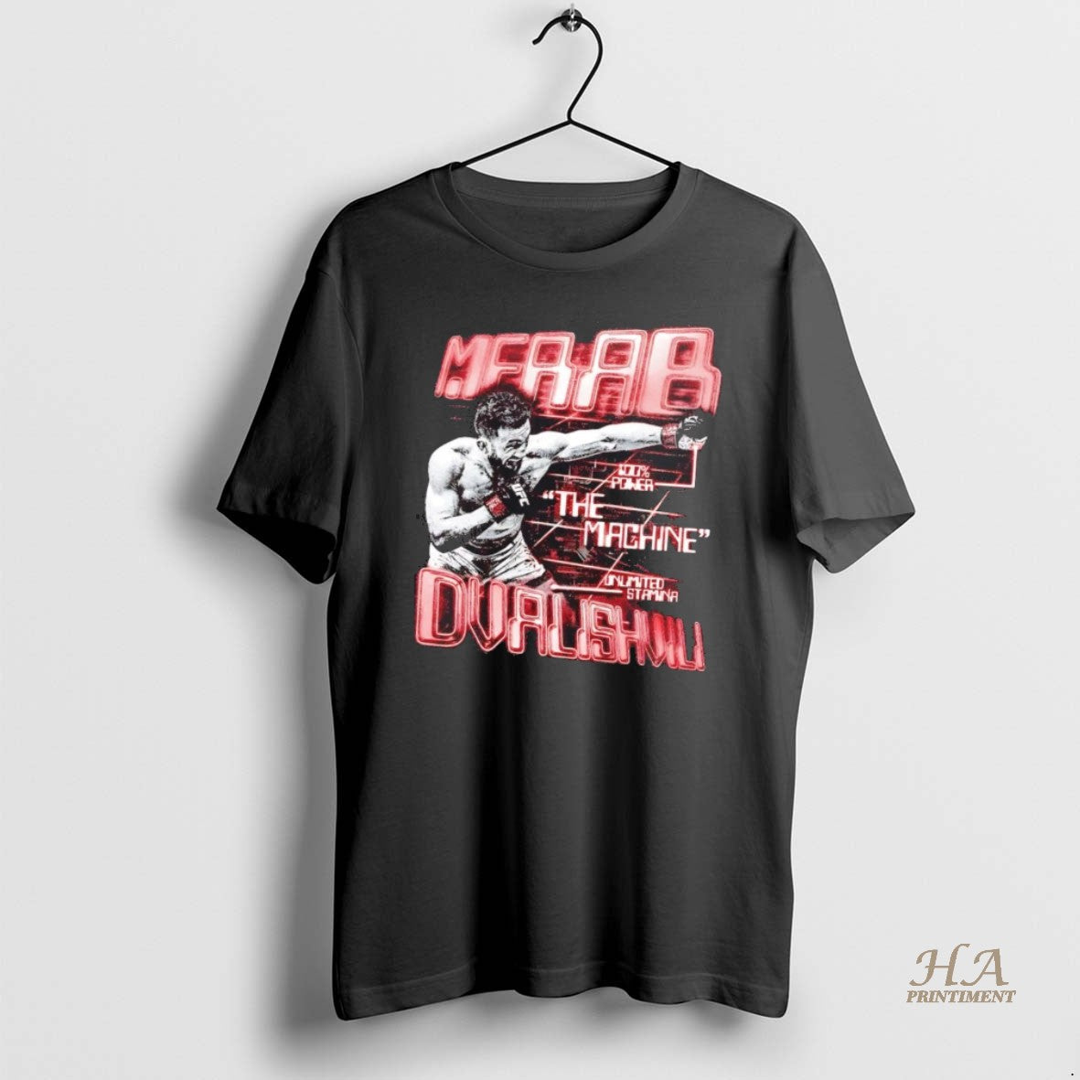 Official Merab Dvalishvili The Machine Unlimited - Adult & Kids T-Shirts, Sweatshirts & Hoodies apparel design preview 1