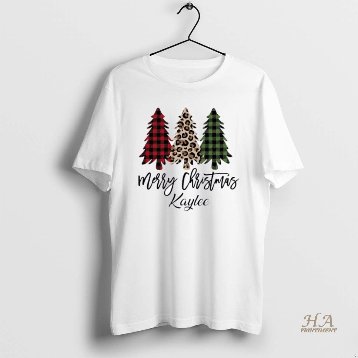Official Merry Christmas Leopard Buffalo Plaid Print - Adult & Kids T-Shirts, Sweatshirts & Hoodies apparel design preview 1